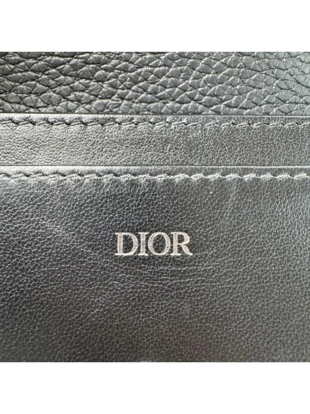 Dior Business Card Holder Leather Black